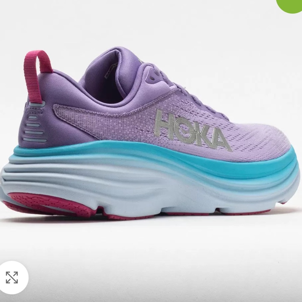 Hoka Sneakers Size 6.5 NWOT Bondi 8 Chalk Violet/Pastel Lilac - Picture 2 of 12